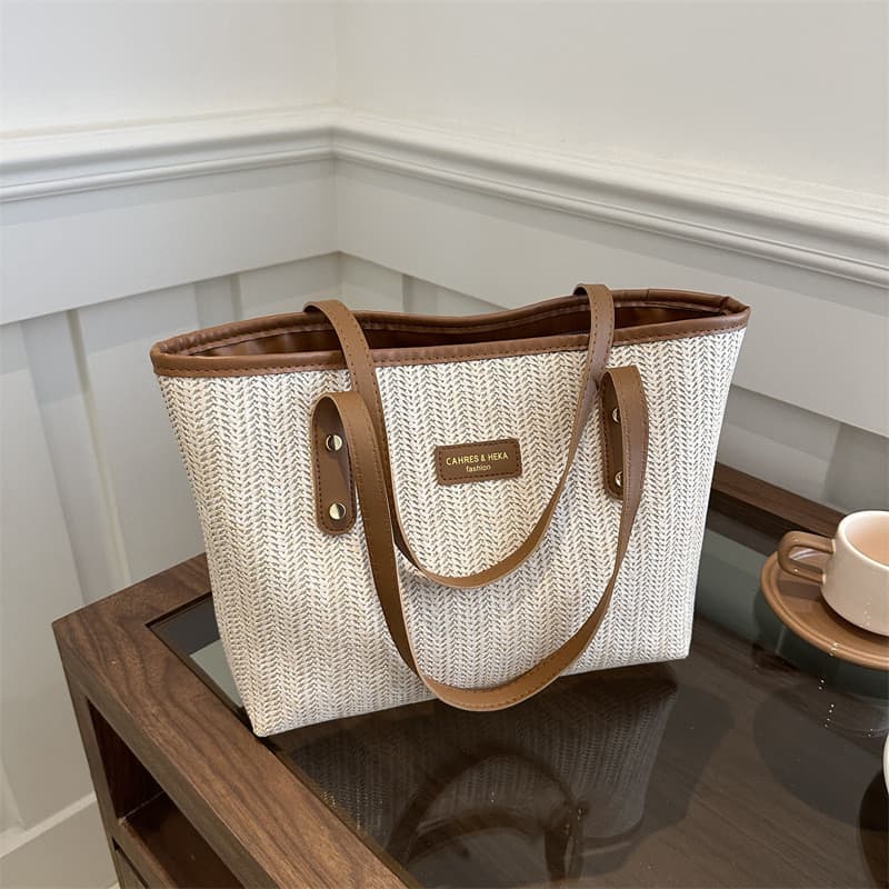 Grande capacidade saco feminino verão 2023 novo estilo High-End textura Commuter grande saco All-Match um ombro sacola d