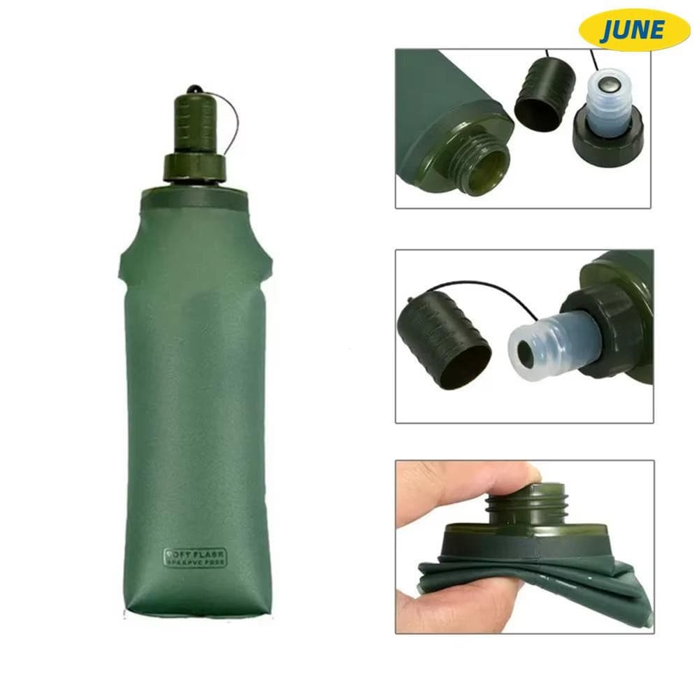 Chaleiras Dobráveis De Corrida De Junho , Bolsa De Água Macia Reutilizável Portátil Para Esportes Ao Ar Livre , Grande C