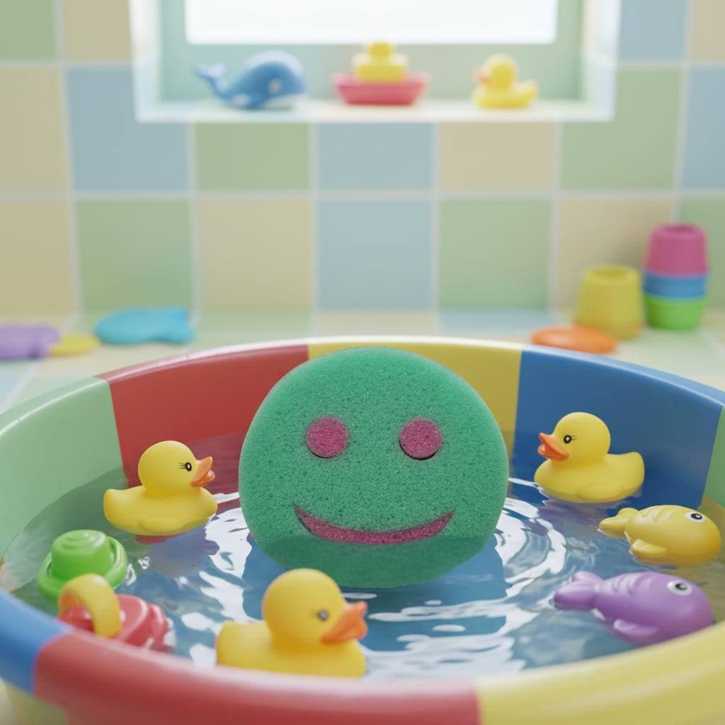 Bucha Banho Infantil Smile Esponja Macia Divertida Kids