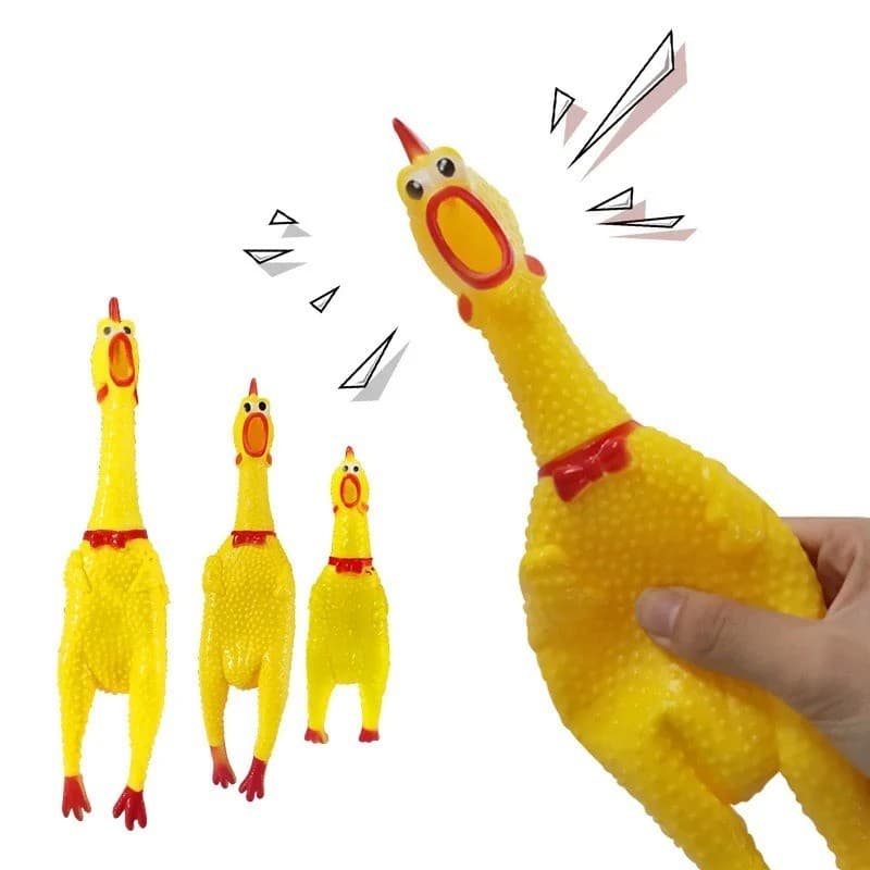 Galinha Frango Borracha Mordedor Cachorro Pet Faz Barulho / Brinquedos Cachorro