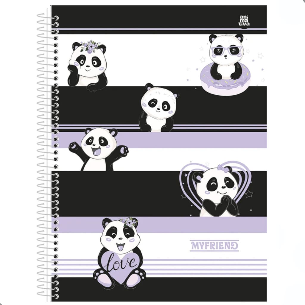 Caderno My Friend Fofinho 10 Matérias 160 Folhas Univercitario Personalizado Escolar