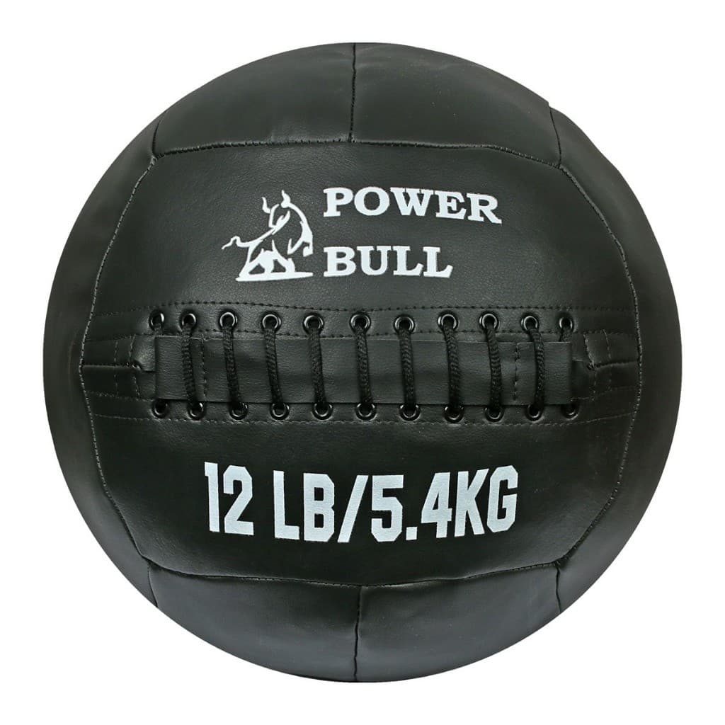 Wall Ball 5,4kg Premium – Bola de Peso Couro Eco para Treino Funcional, CrossFit e Academia (12lbs)