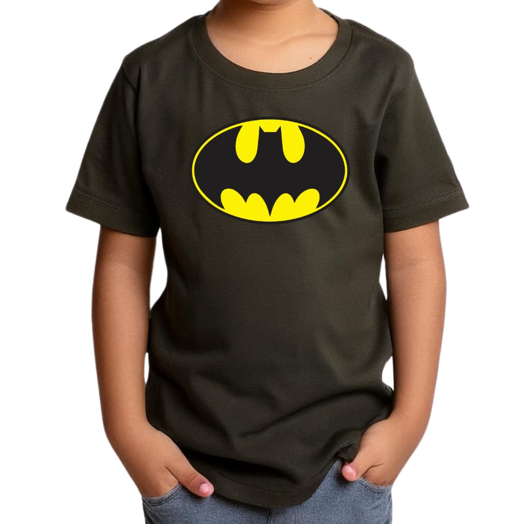 Camiseta Menino Batman Infantil Camisa Criança Estampa Divertida Verão Volta as Aulas
