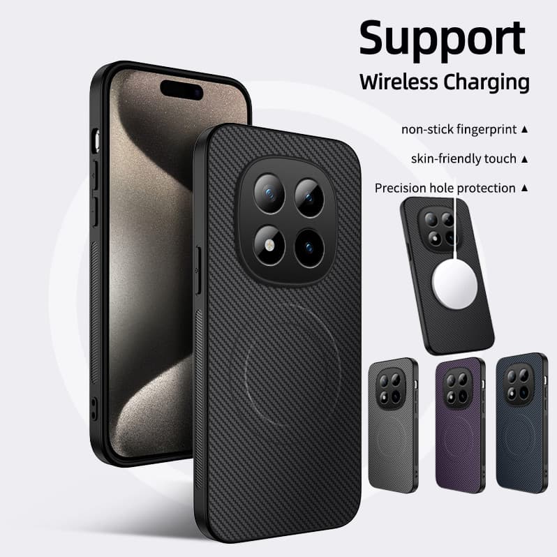 Capa De Telefone Magnética Para Redmi Note 15 Pro + Note15 14 Plus 5G 4G Caixa De Carregamento Sem Fio Lente À Prova De