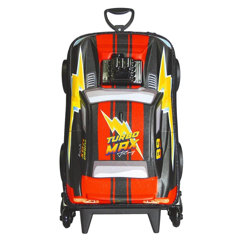 Mala Infantil Turbo Max 3D com Rodinhas - Preta