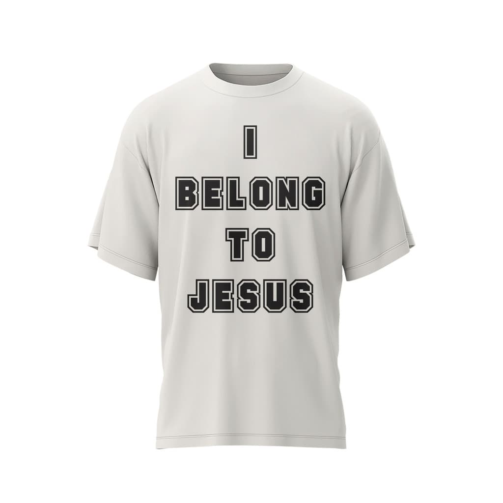 Camiseta I Belong To Jesus de Algodão Leve Macia Futebol Unissex