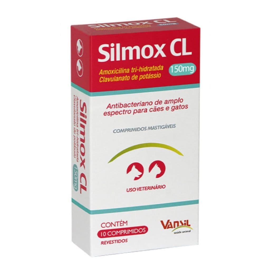 Silmox 150mg 10comp. Antibiótico - Cães E Gatos - Vansil