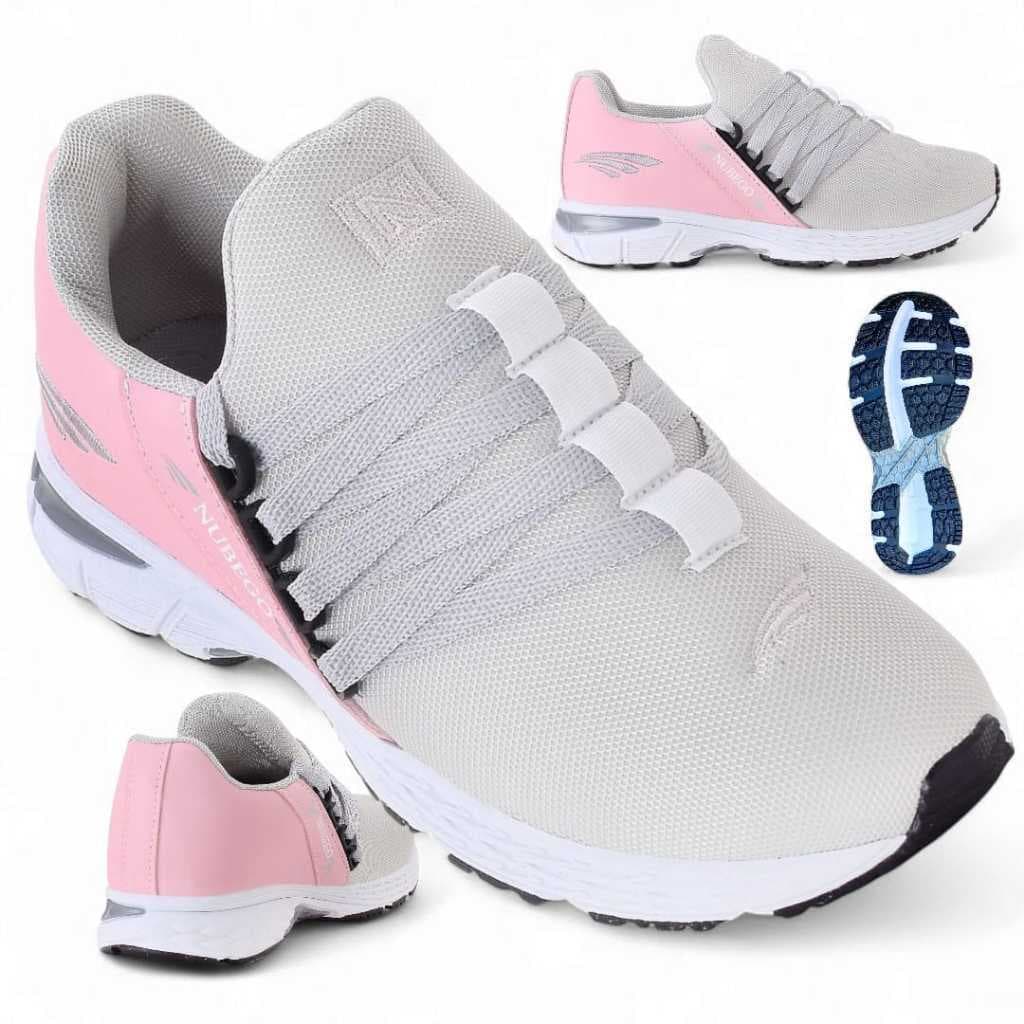 Tênis Feminino Academia Lançamento slip on com calce fácil, conforto superior e amortecimento para longos treinos