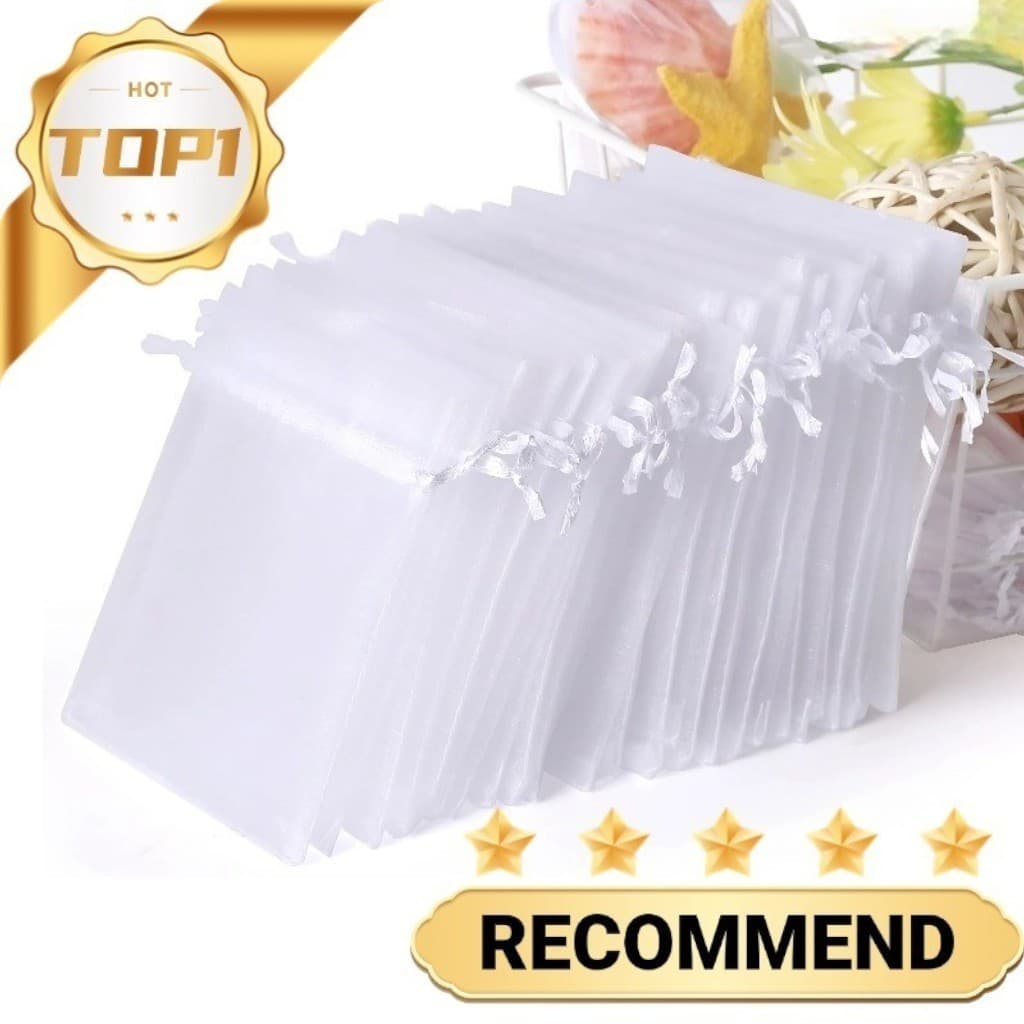 Kit 100 Saco de Organza Saquinho 7x9 9x12 10x15 Para lembrancinha Festa Casamento Presente Decoração
