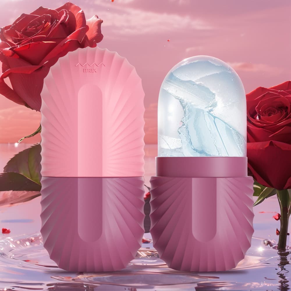 Rolo Facial Para Gelo Anti Inchaço Silicone Cuidados Faciais