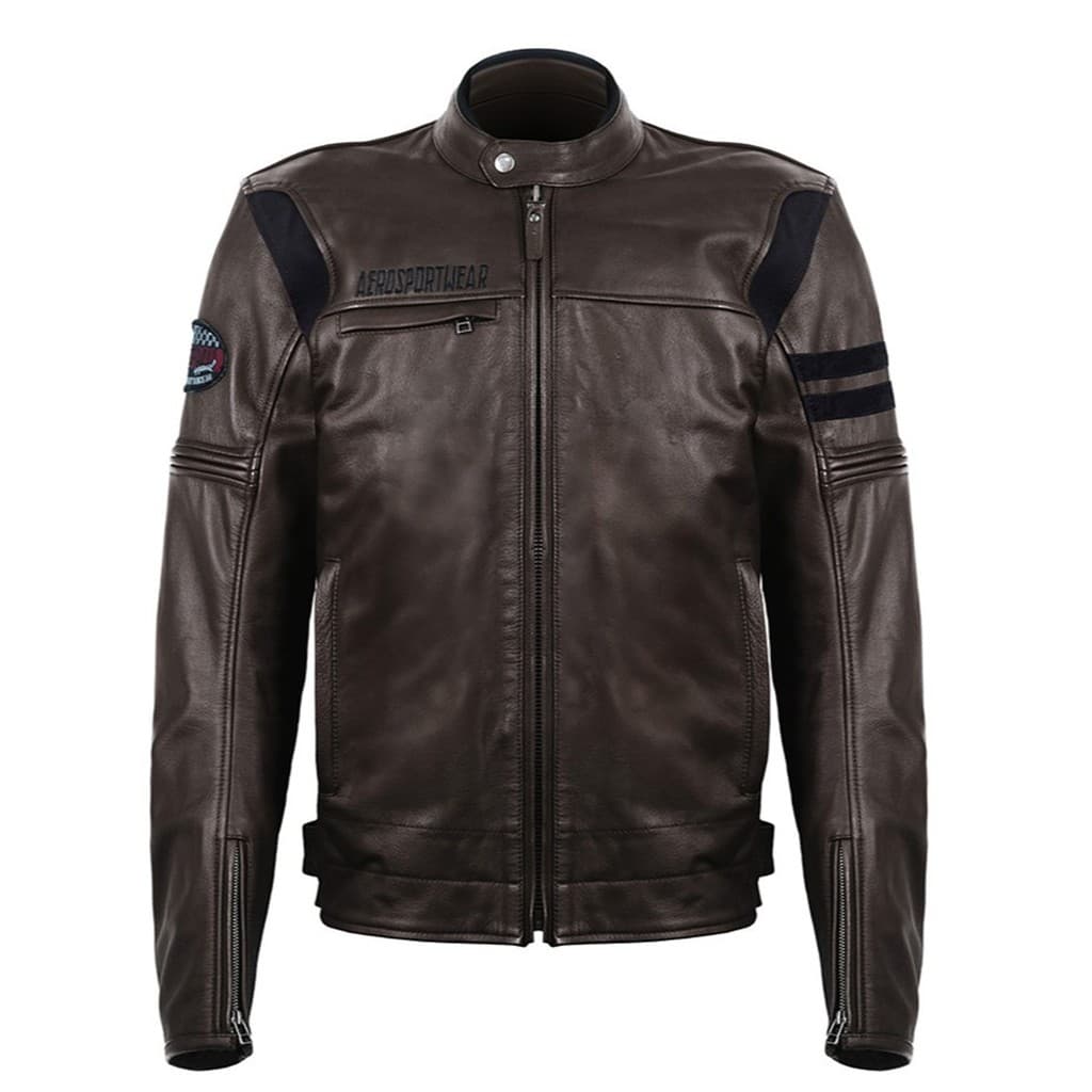 Jaqueta Couro Asw Ignite Marrom Motociclista Custom Racer
