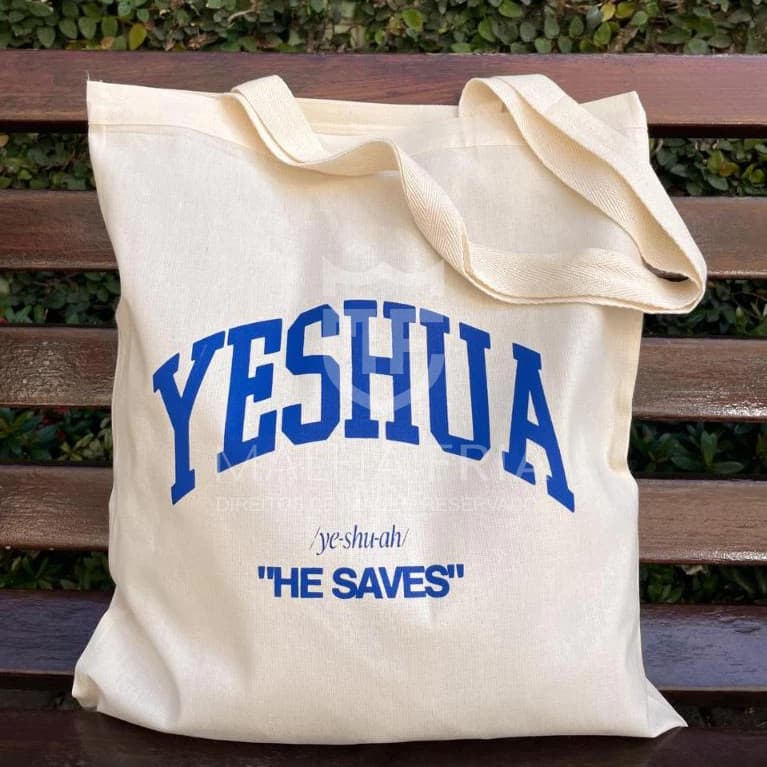 Bolsa Ecologica Ecobag "YESHUA HE SAVES" 100% algodão dia a dia Casual !