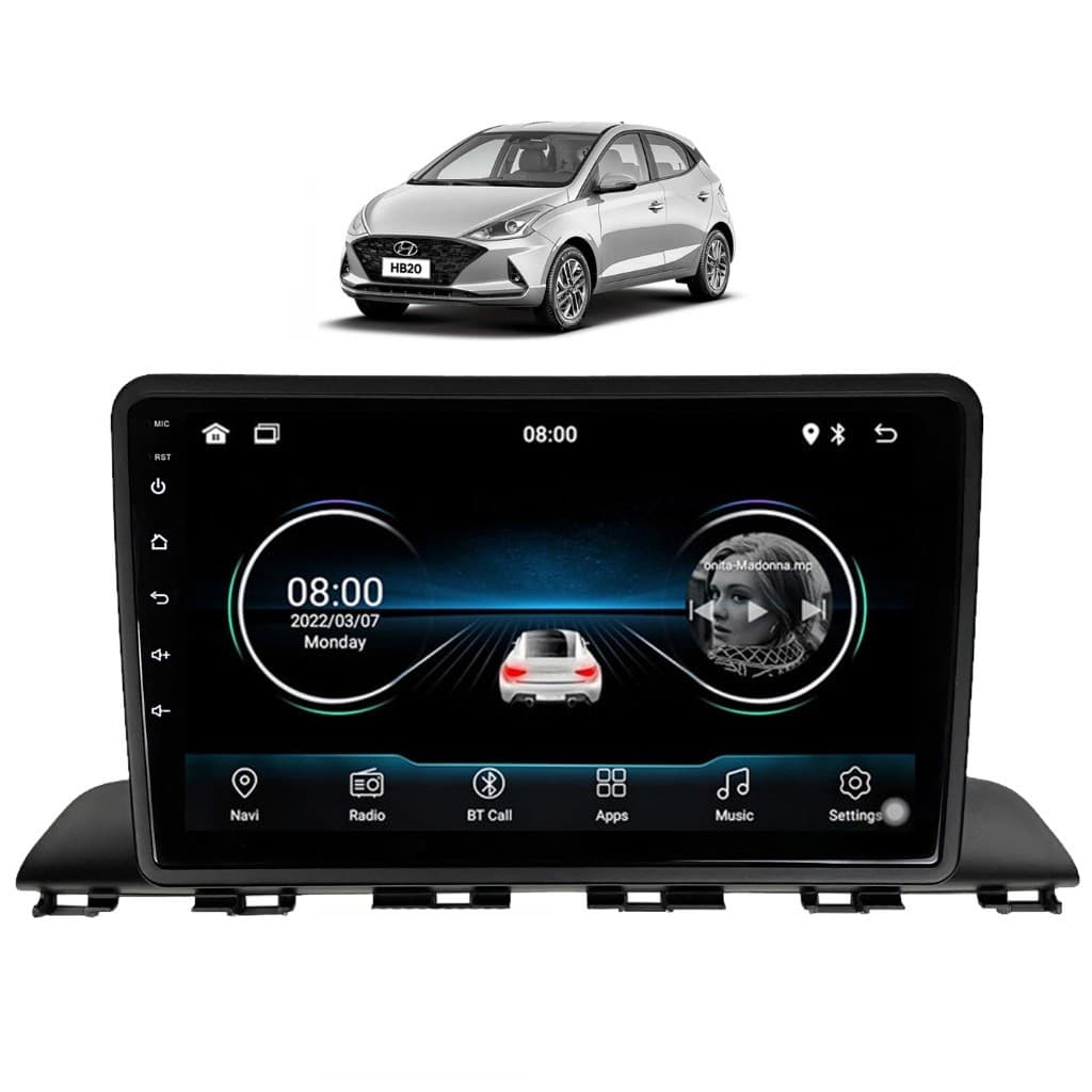 Kit Multimídia HB20 2020 / 2026 Confort Limited Platinum 9 Pol Android Carplay 2/32GB - Roadstar 915BR