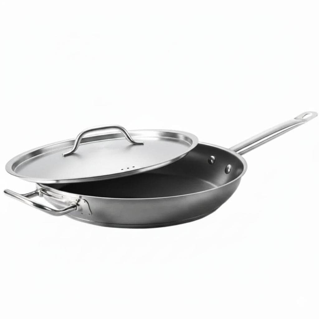 Frigideira com Tampa 3,4L Profissional 32cm Aço Inox Brinox