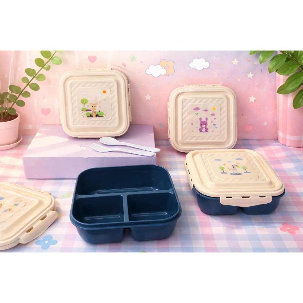 Lancheira Infantil P/ Meninas e Meninos com Três Divisórias (LFH-61162)