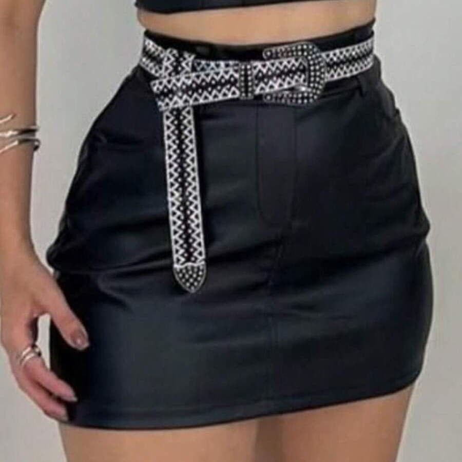 Saia de Courino Feminina – Elegância e Moda Outono/Inverno sem sinto