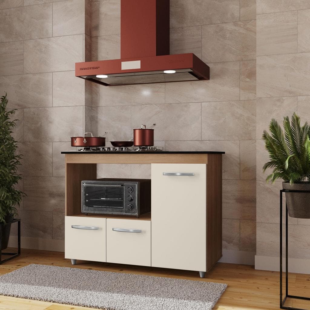 Balcão Para Cooktop E Forno 3 Portas