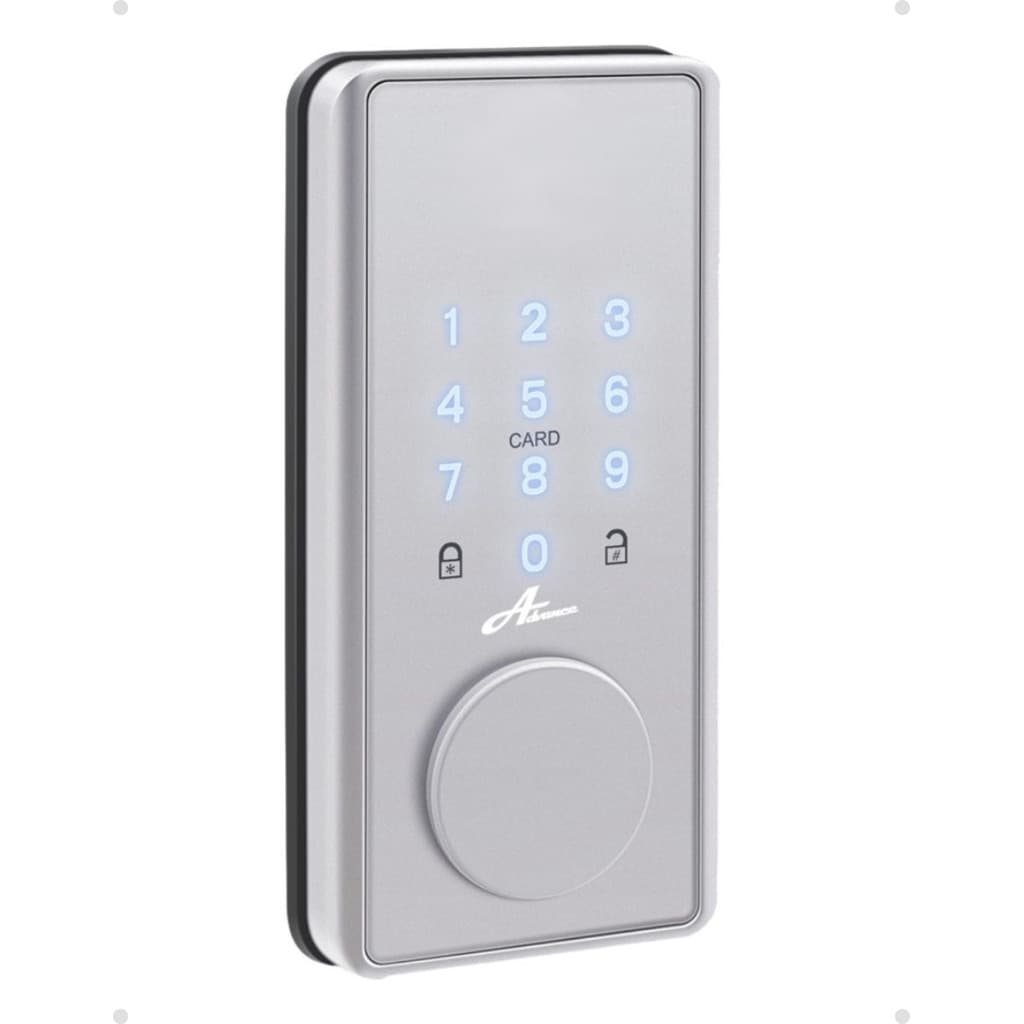 Fechadura Digital Deadbolt Advance 5200A Branca Senha Cartão RFID Chave 300 Usuários