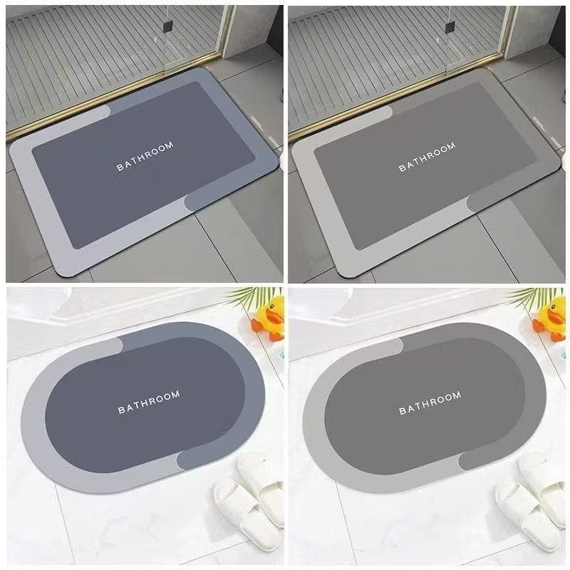 Tapete Antiderrapante de Banheiro Super Absorvente Secagem Rápida Chuveiro Cozinha Varanda 40cmx60cm