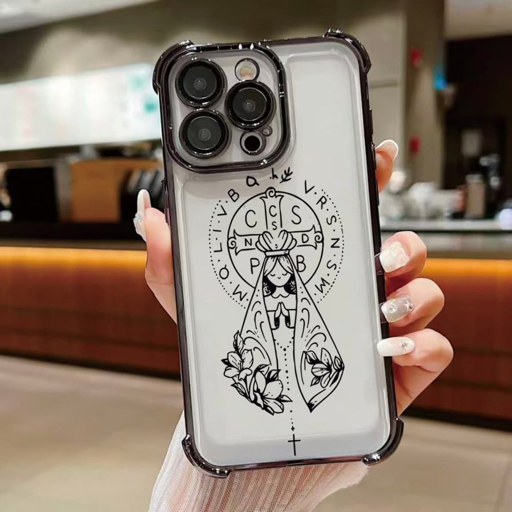 Capa De Telefone Compatível Com iPhone 15 14 13 17 16 12 11 Pro Max Plus Ar Galvanizado Quatro Cantos À Prova De Choque