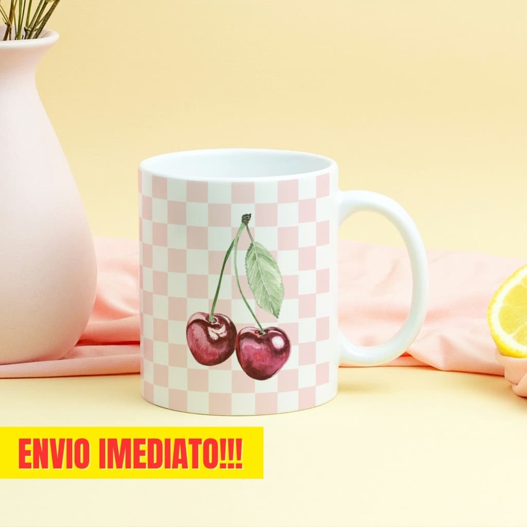 Caneca Xicara Porcelana 325ml Pinterest Limão Chá Enxoval Personalizada Presente Decoração Casa