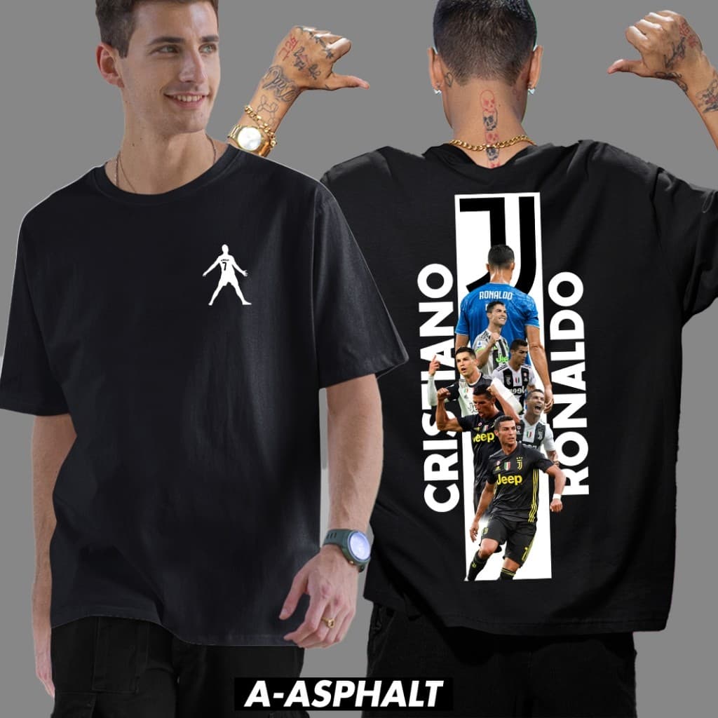 Camiseta Masculina CR7 Juventus Lançamento Camiseta 100% Algodão Camisetão Solta Plus Size Camiseta - polar.clothing