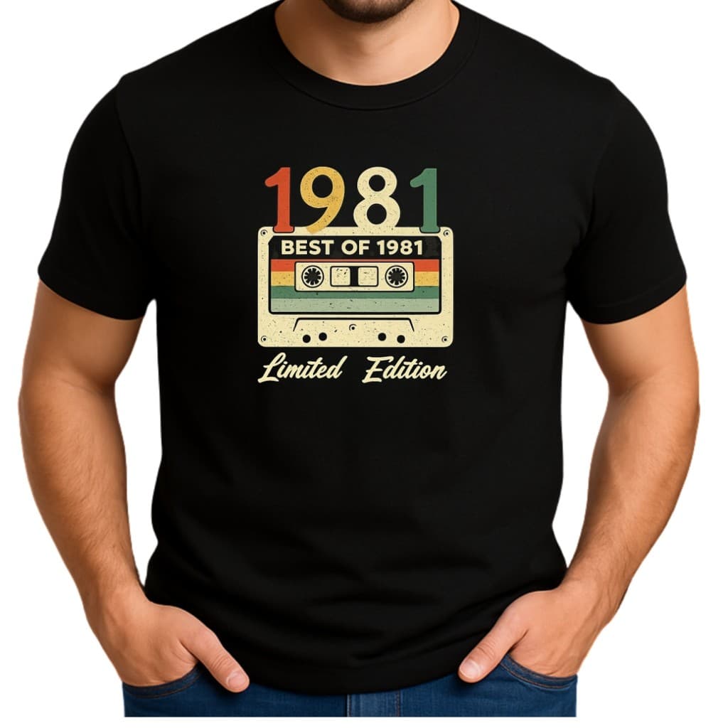 Camiseta Unissex 100% Algodão o Melhor de 1981 Edição Limitada   Fita Cassete  Conforto e Estilo
