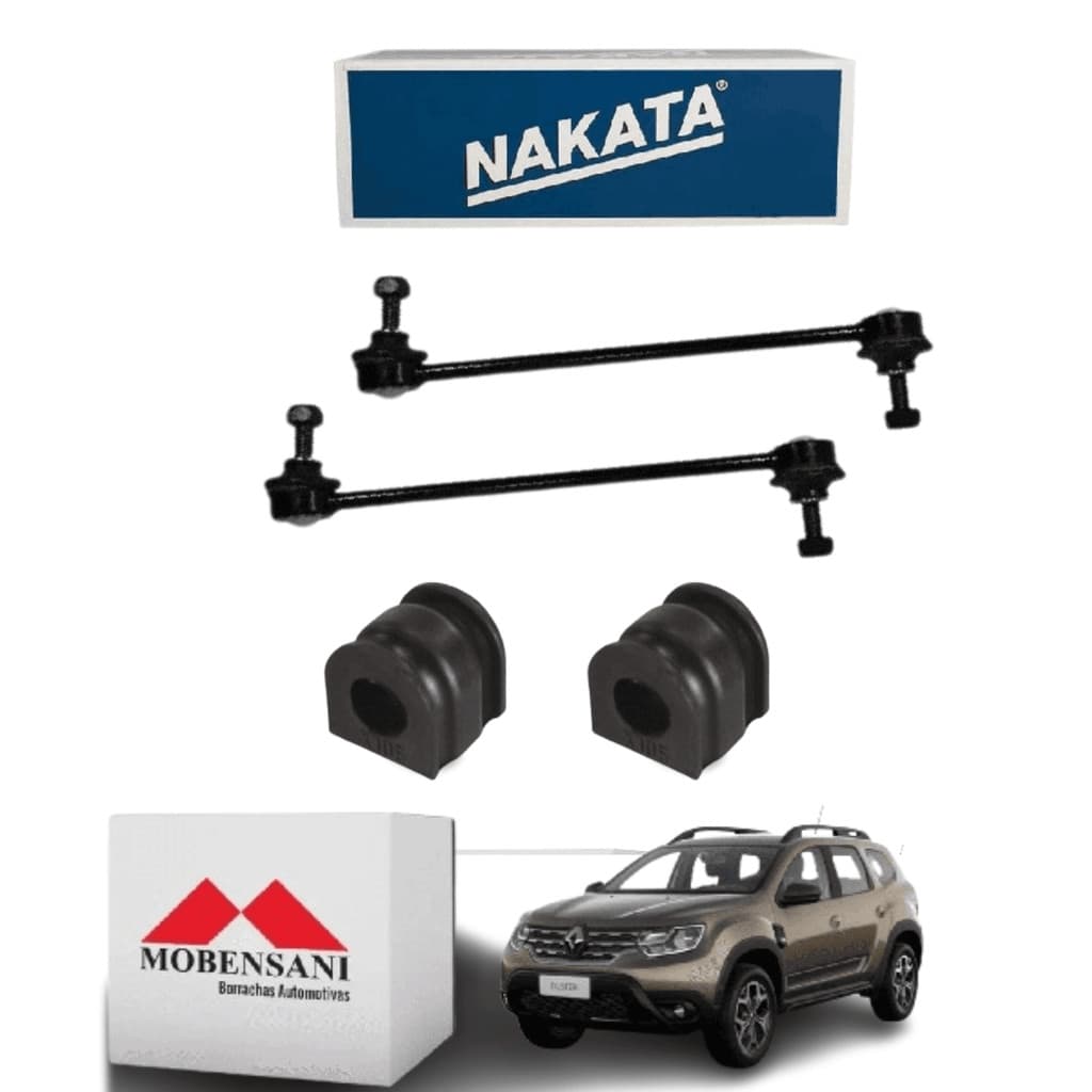 Kit Par Bieleta e Bucha Estabilizadora Renault Duster 2012 a 2020