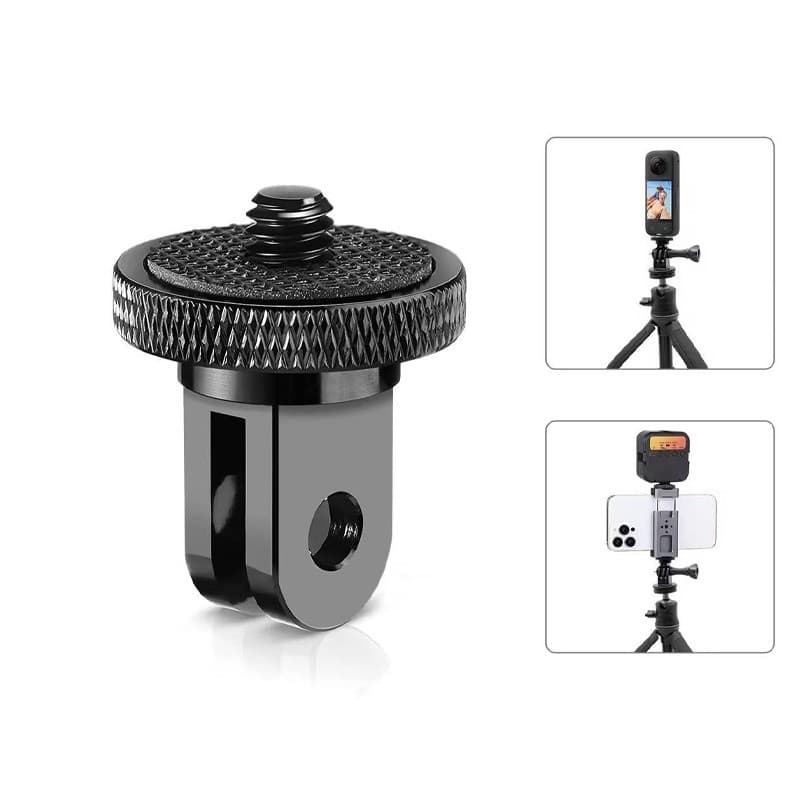 Adaptador Suporte Para Câmera com Rosca 1/4 Compatível com Acessórios GoPro Hero