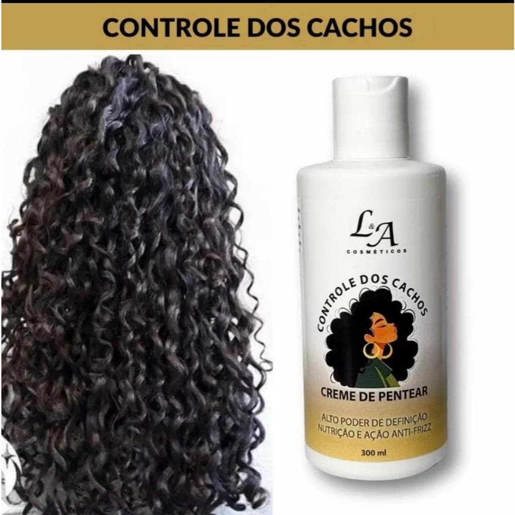 Creme de Pentear -  Controle dos Cachos  com Óleo de Linhaça e Macadâmia