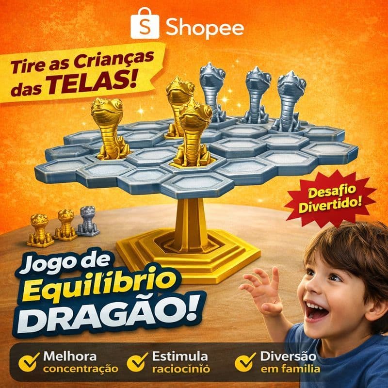 Jogo Equilíbrio Tabuleiro Dragão para Criança Família tirar Criança de Telas Quebra-Cabeça Dinâmico