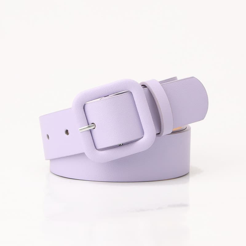 Fivela quadrada roxo cinto acessórios largos senhoras dopamina vestido decorativo Jeans terno casaco cinto