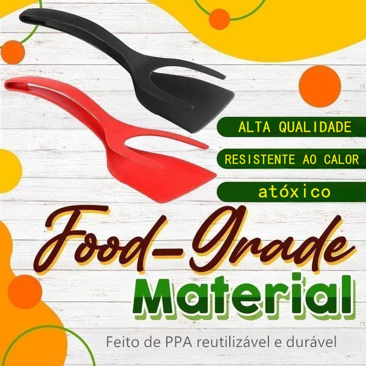 KIT  Espátula de Nylon Multiuso Com peagador para ovos bife panqueca Tapioca cozinhha