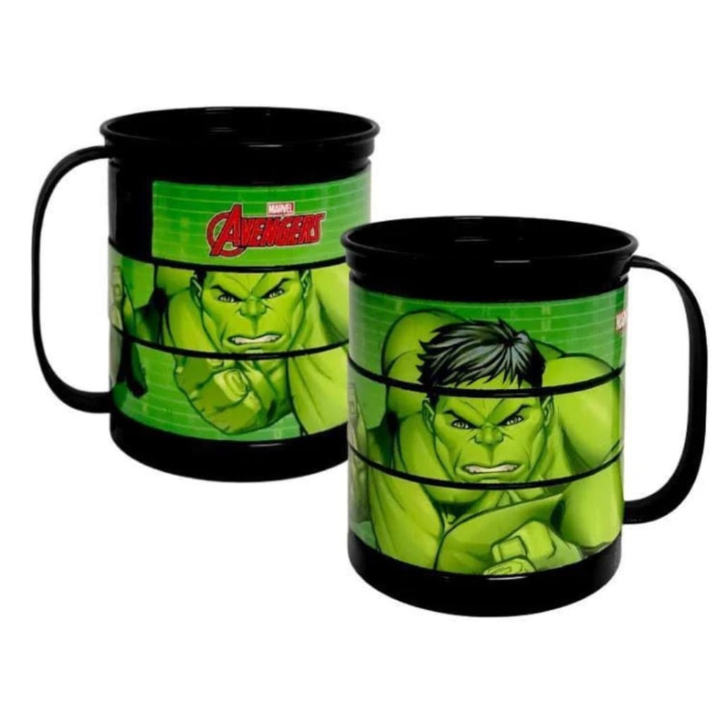Caneca Plástica Hulk Divertida 360ml Infantil Plasútil