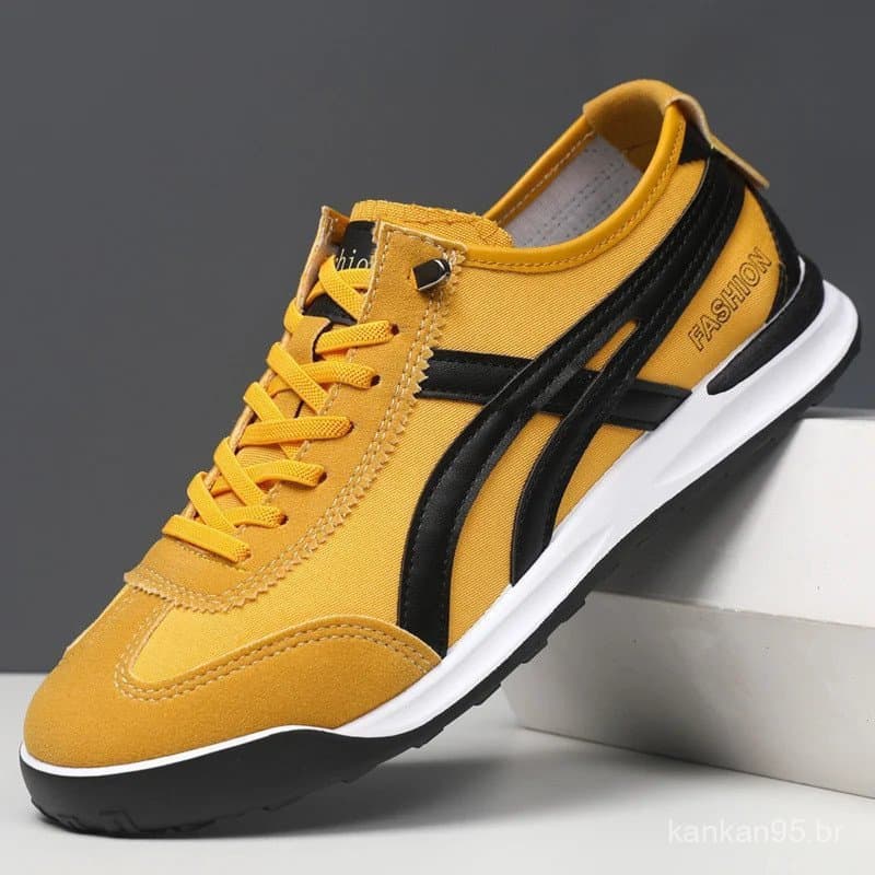 Tênis Masculinos Leves para Corrida Sem Salto, Estilo Casual de Primavera e Outono, Respirável, Moda Coreana, Sola Plana