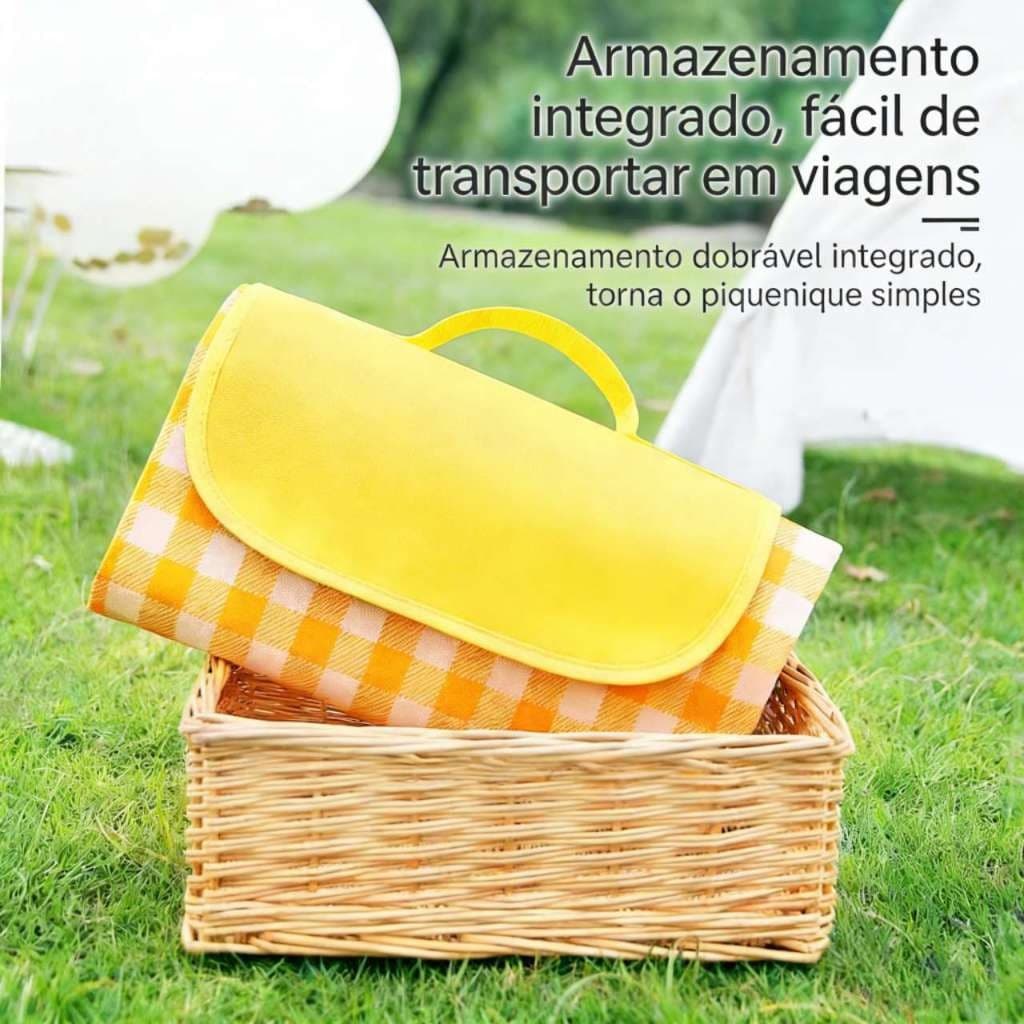 Tapete de Picnic Portátil 200×200cm em Oxford, para Praia e Ar Livre. Promoção de Abertura!