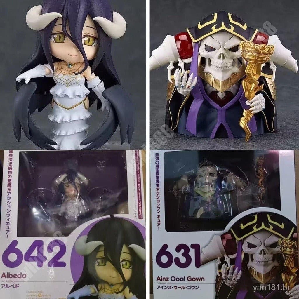 Nendoroid Overlord 642 Albedo 631 Ainz Ooal Vestido Figura De Ação Brinquedos Modelo Bonecos Figurarino Mudança De Cara