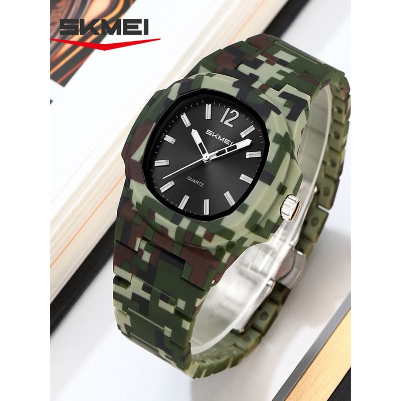 Momento beleza sudeste asiático camuflagem relógio masculino moda tendência relógio de pulso simples estudante relógio d