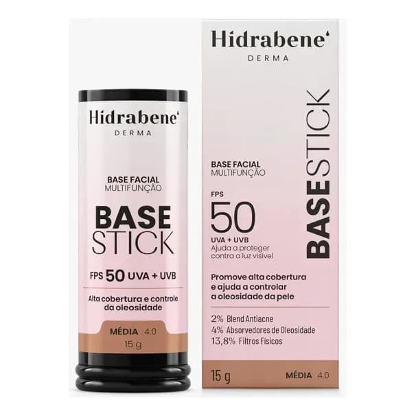 Hidrabene Base Stick Fps 50 - 15g Média 4.0