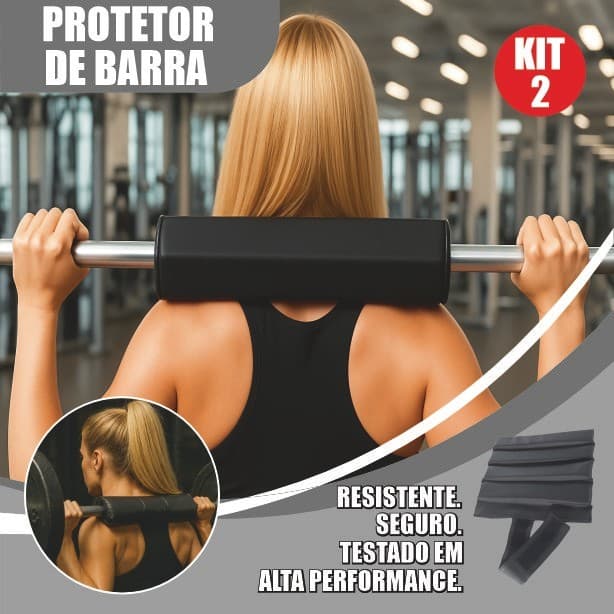 kit 2 protetor de barra academia impermeável agachamento treino
