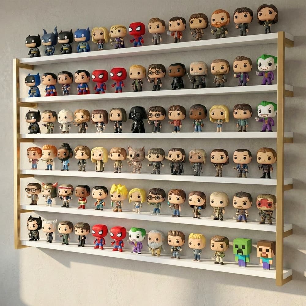 Expositor Prateleira Display Para Coleção Funko Pop Carrinhos Bonecos Brinquedos Essencia Vitrine