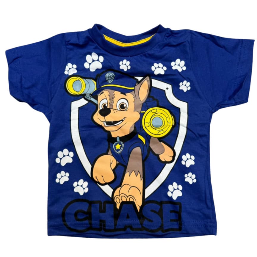 Camiseta para criança do Chase patrulha canina manga curta - 100% algodão