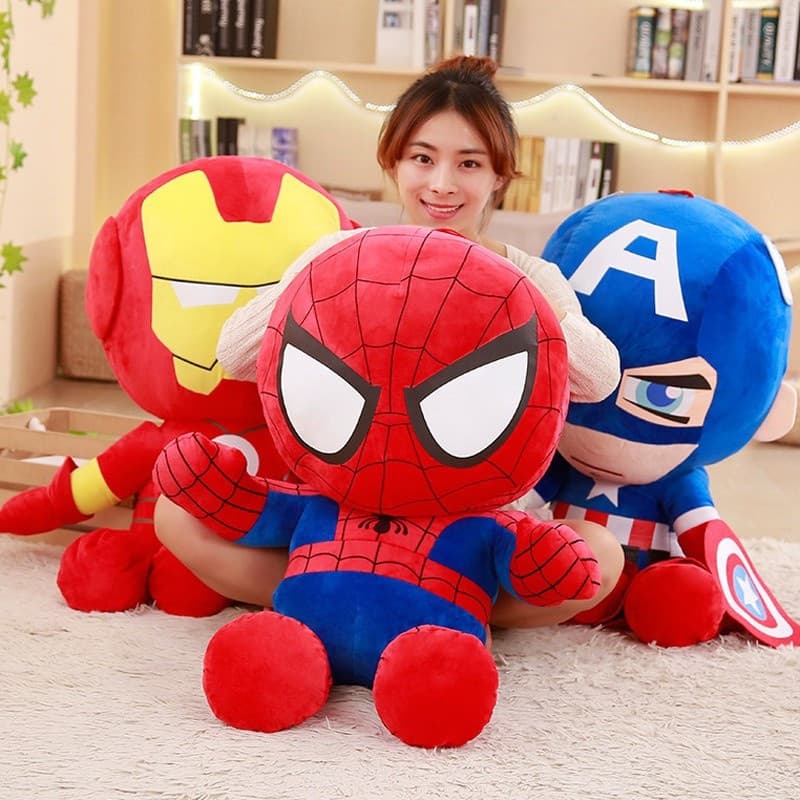 27/40cm Marvel Masiou Pelúcia Vingadores Capitão América Homem de Ferro Homem-Aranha Brinquedo Boneca Presente de Natal