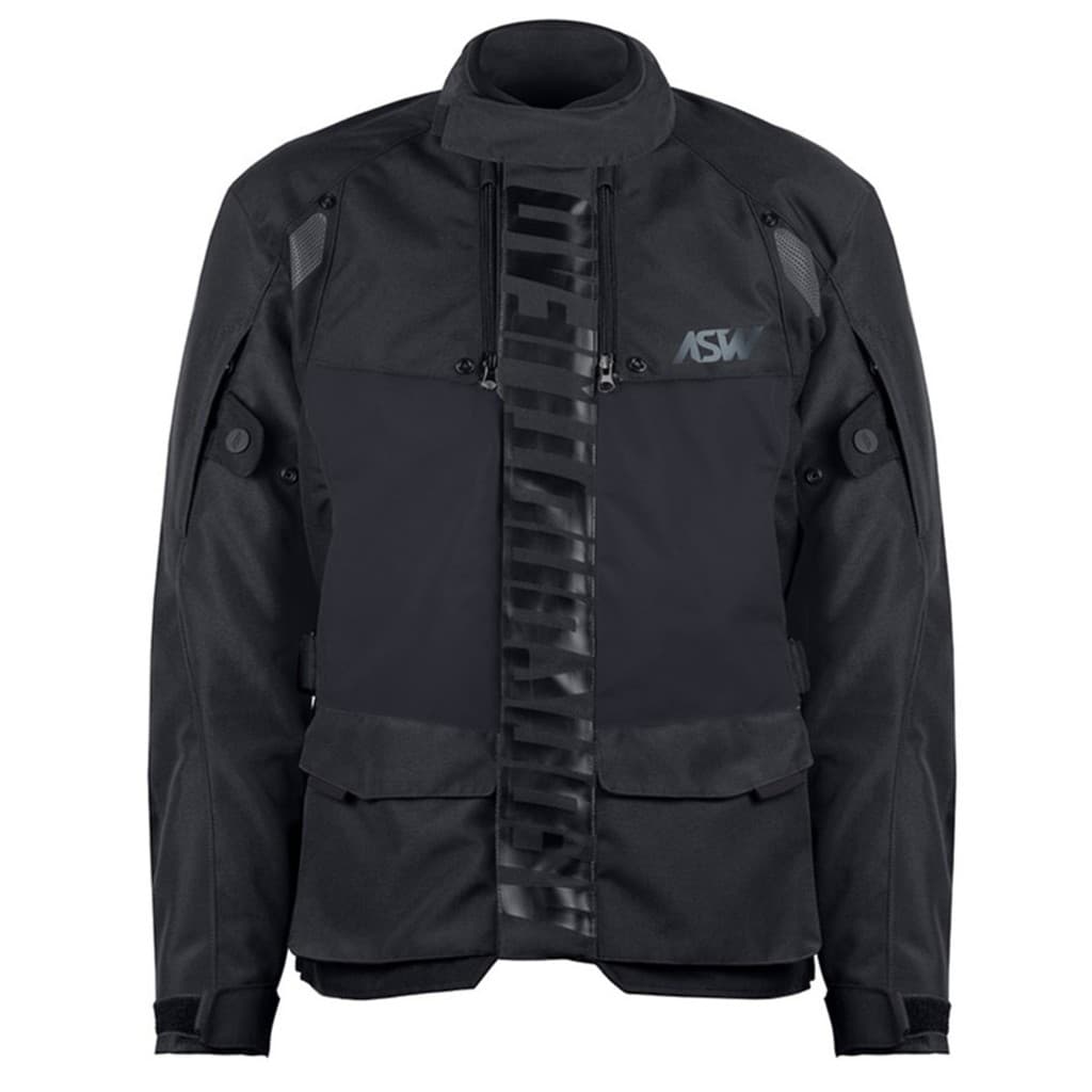 Jaqueta Motociclista ASW Tsunami Impermeavel Preto Parca