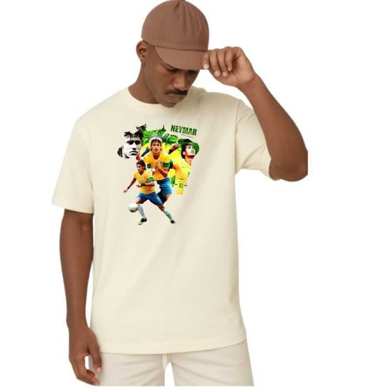 Camiseta Masculina Menino Ney Copa do Mundo Brasil Camisa 100% Algodão