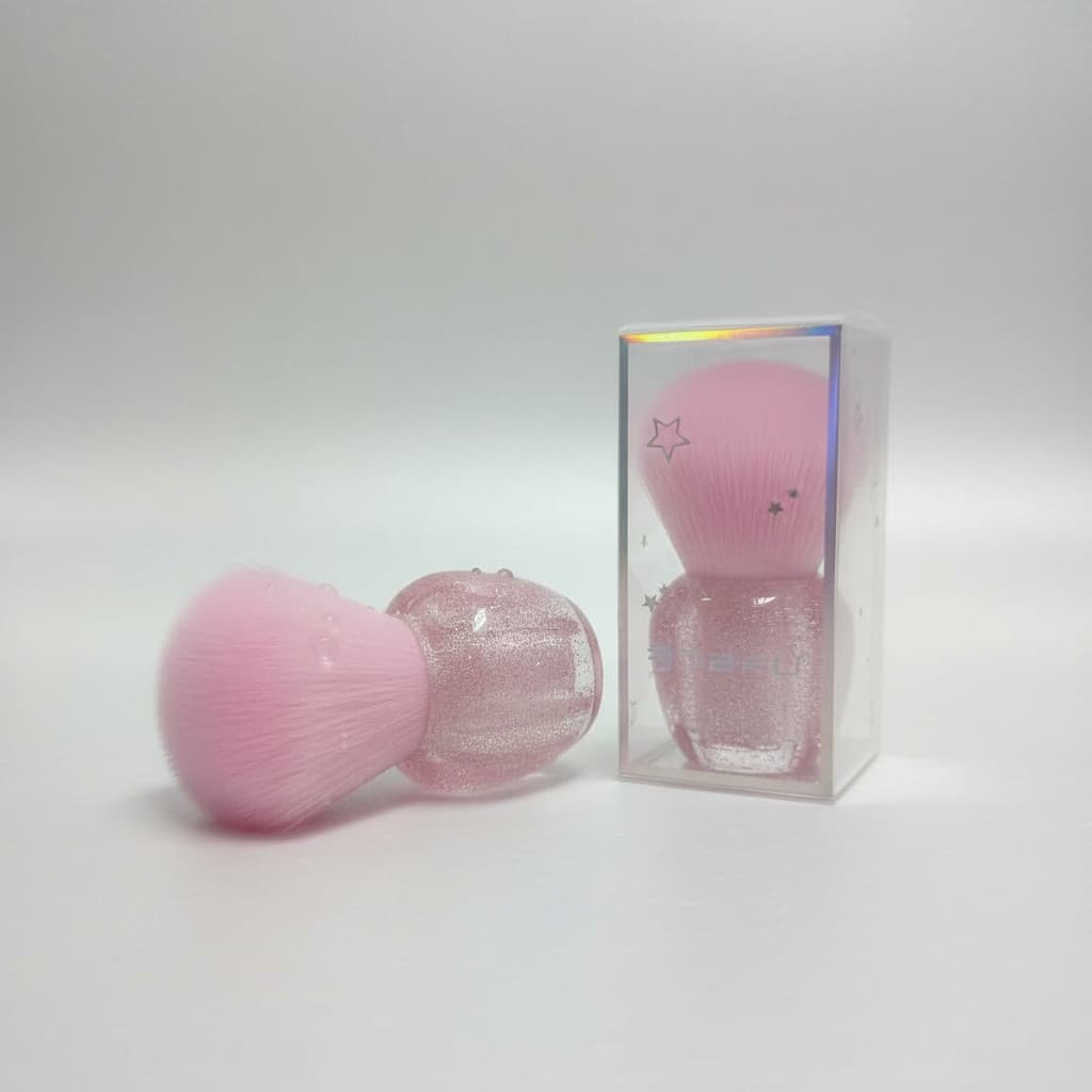 Pincel Espanador de Pó Rosa Dafu – Unhas Gel & Maquiagem Profissional