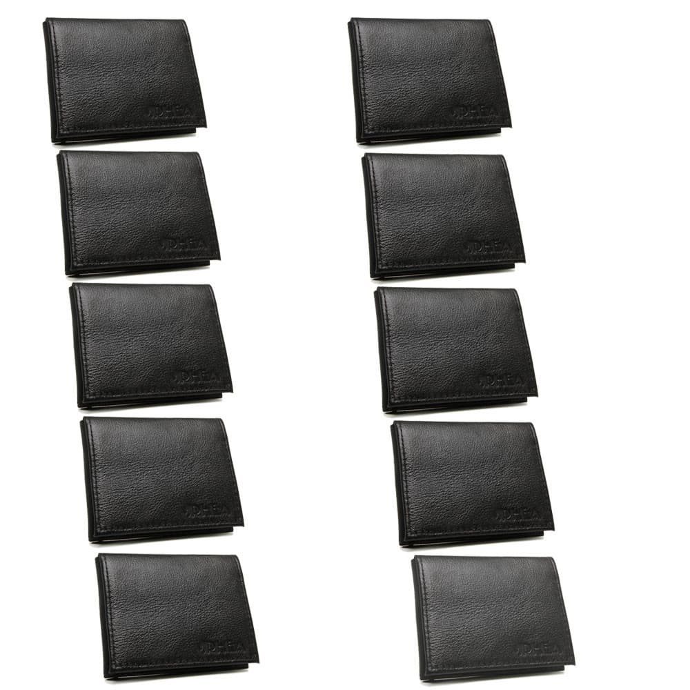 Kit 10 Carteira Masculina Couro MACIO  MODELO TRADICIONAL Plasticos Internos Porta CNH Cartoes e Cedulas Revenda Atacado