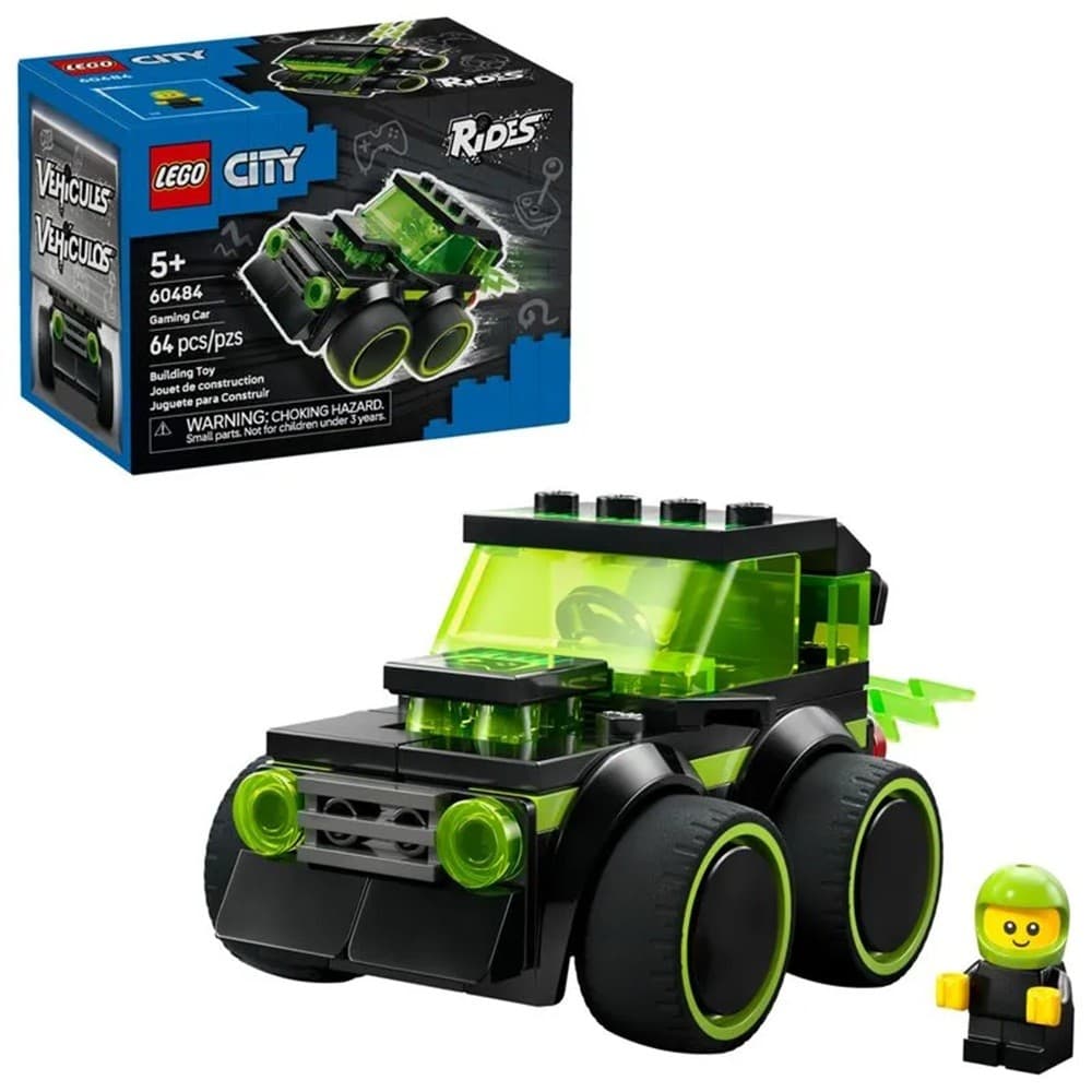 VEICULOS LEGO CITY CARRO DE CORRIDA DE VIDEOGAME 64 PEÇAS 60484