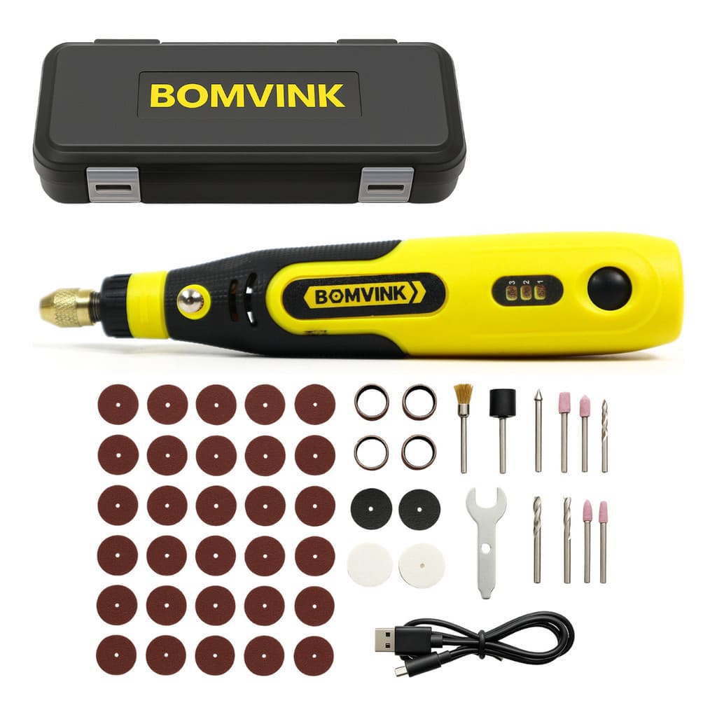 Kit De Mini Retifica Sem Fio 21v Com 48 Peças Bomvink