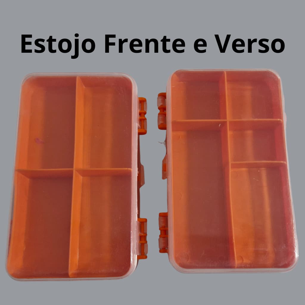 Estojos Organizadores Duplo para Pesca e Utensílios (Botões, Parafusos, Linhas, Agulhas, Anéis, Bijuterias)